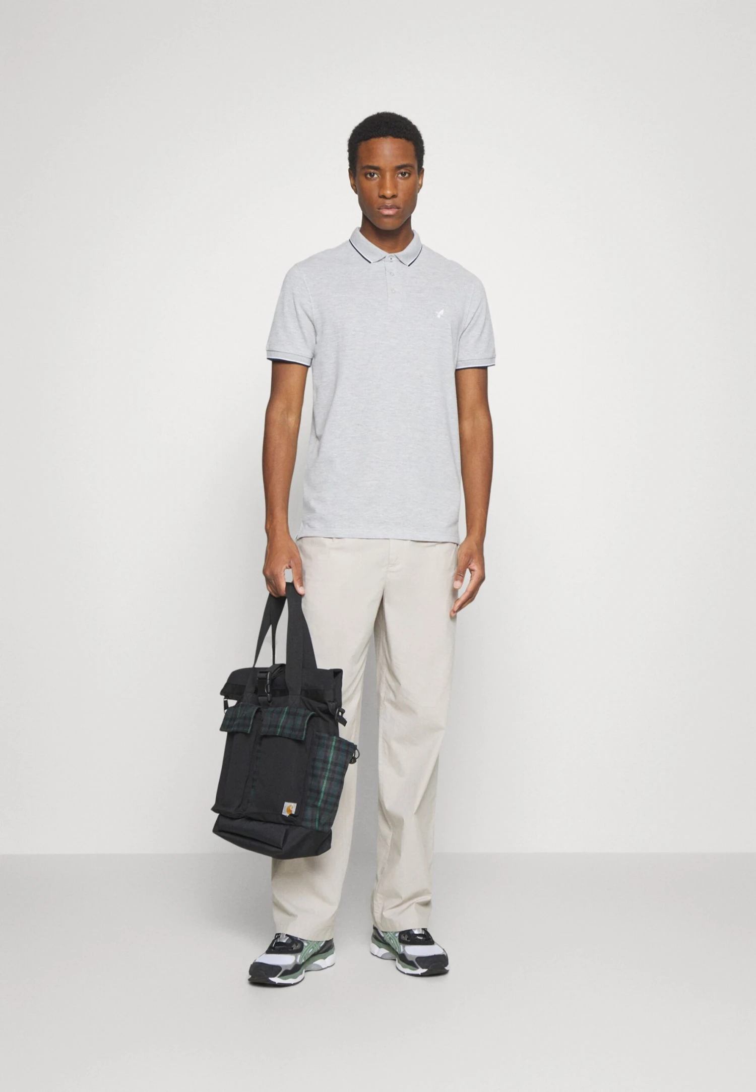 Pier One 2 Pack - Poloshirt - Light Grey/Dark Blue 1 Pier One 2 Pack - Poloshirt - Light Grey/Dark Blue