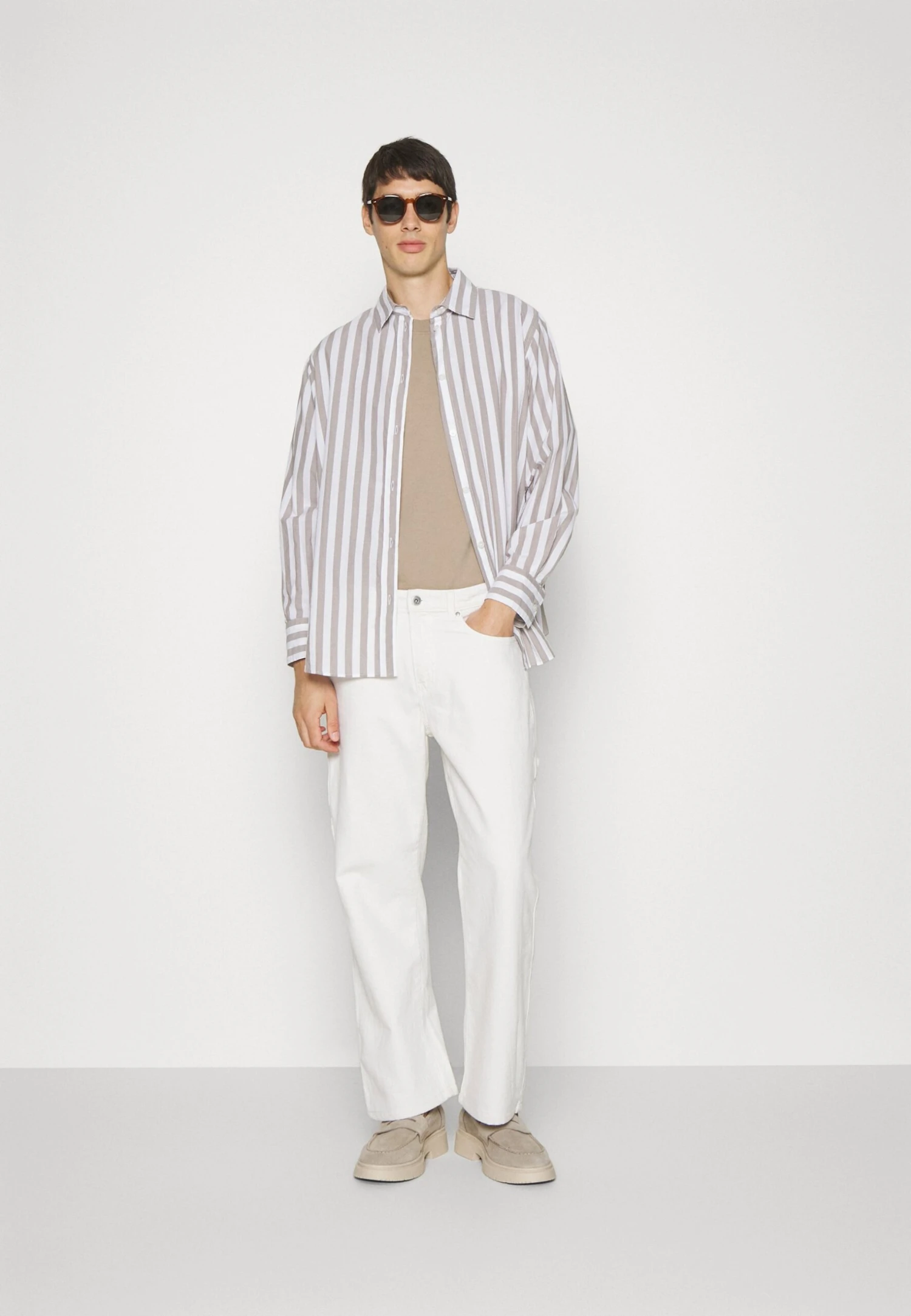 Pier One Carpenter Colored Twill- Straight Leg Jeans - Off-White 2 Pier One Carpenter Colored Twill- Straight Leg Jeans - Off-White - Afbeelding 2