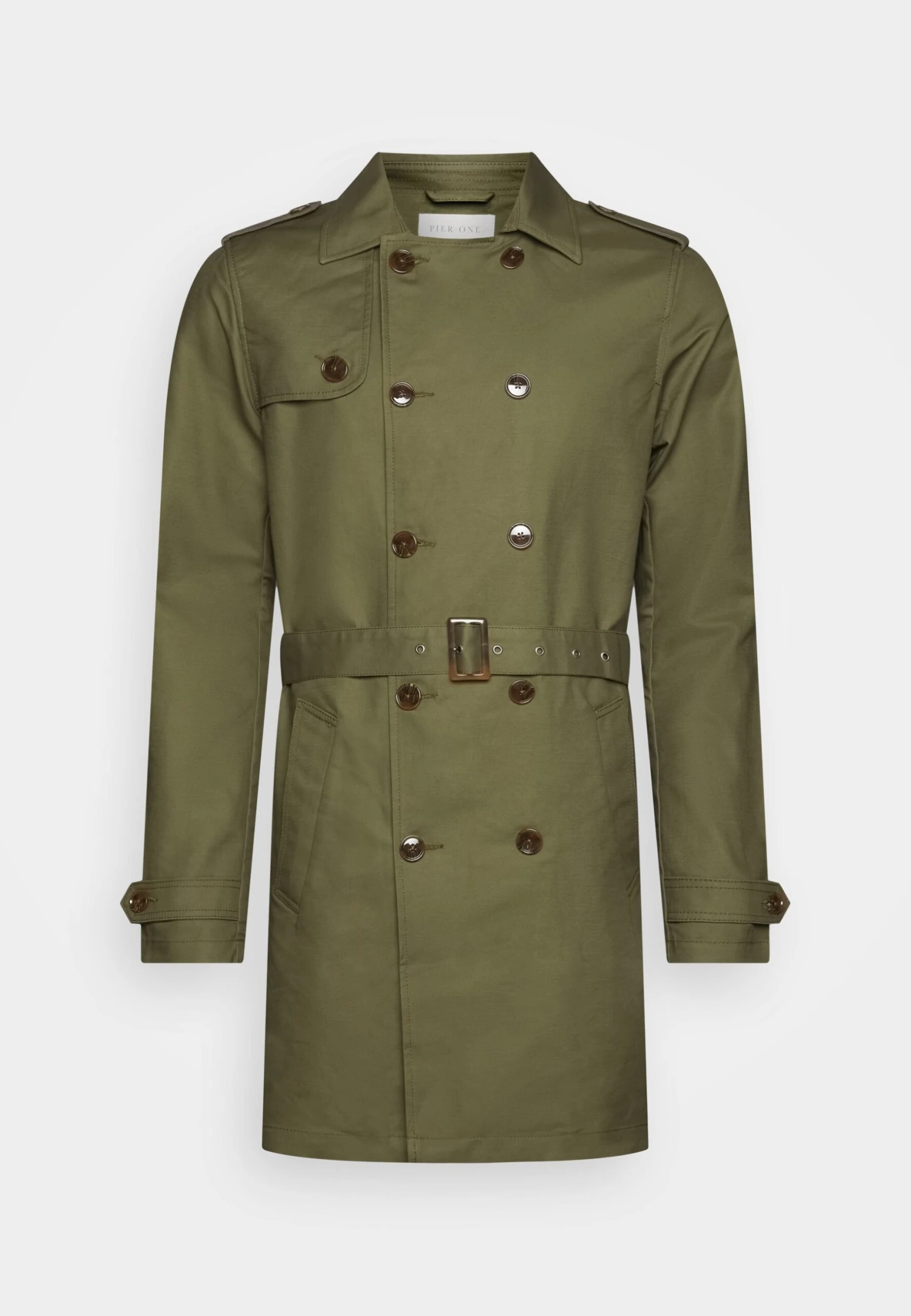 Pier One Trenchcoat - Olive 1 Pier One Trenchcoat - Olive