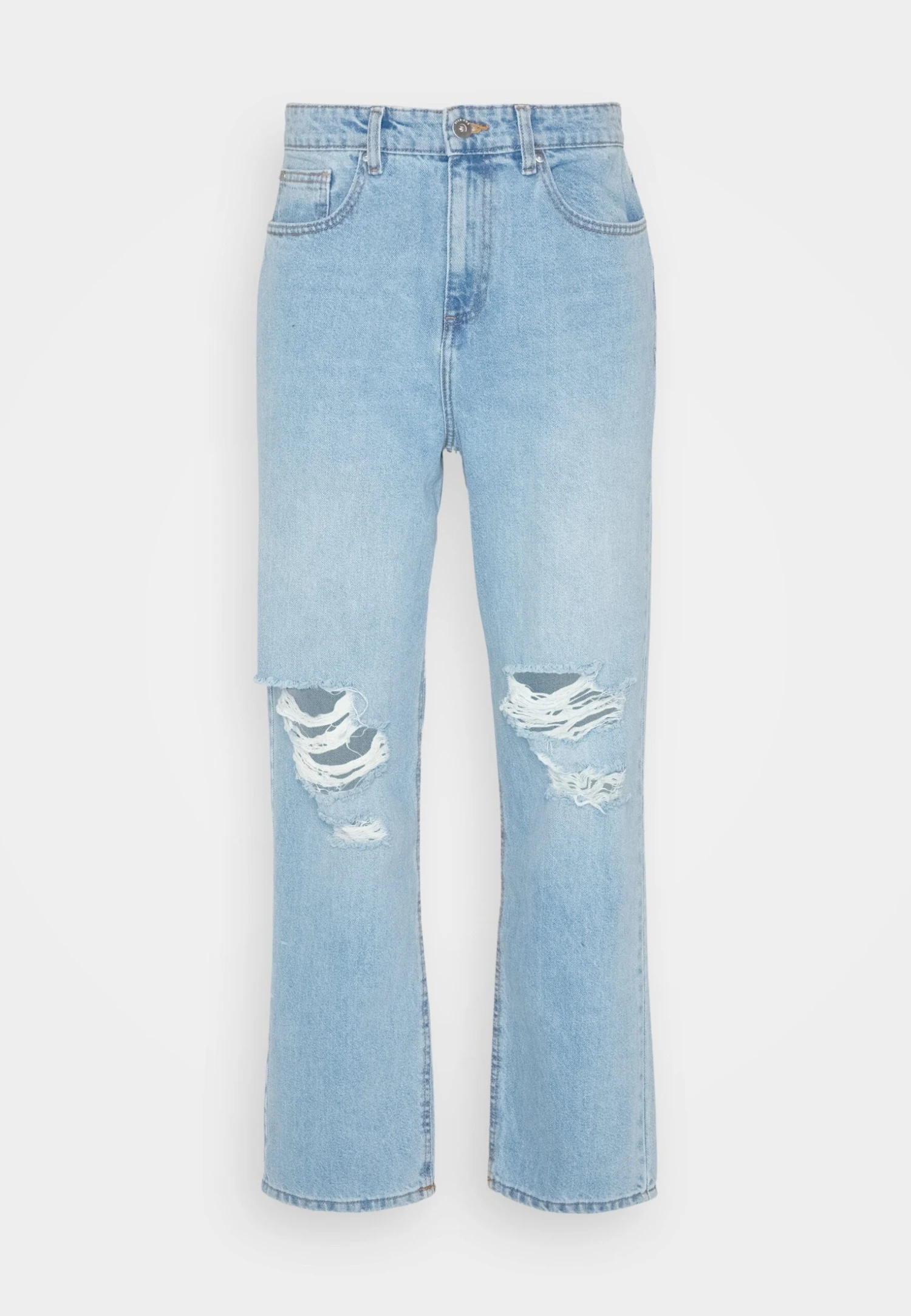 Pier One Distress On Knees - Relaxed Fit Jeans - Light Blue Denim 5 Pier One Distress On Knees - Relaxed Fit Jeans - Light Blue Denim - Afbeelding 5