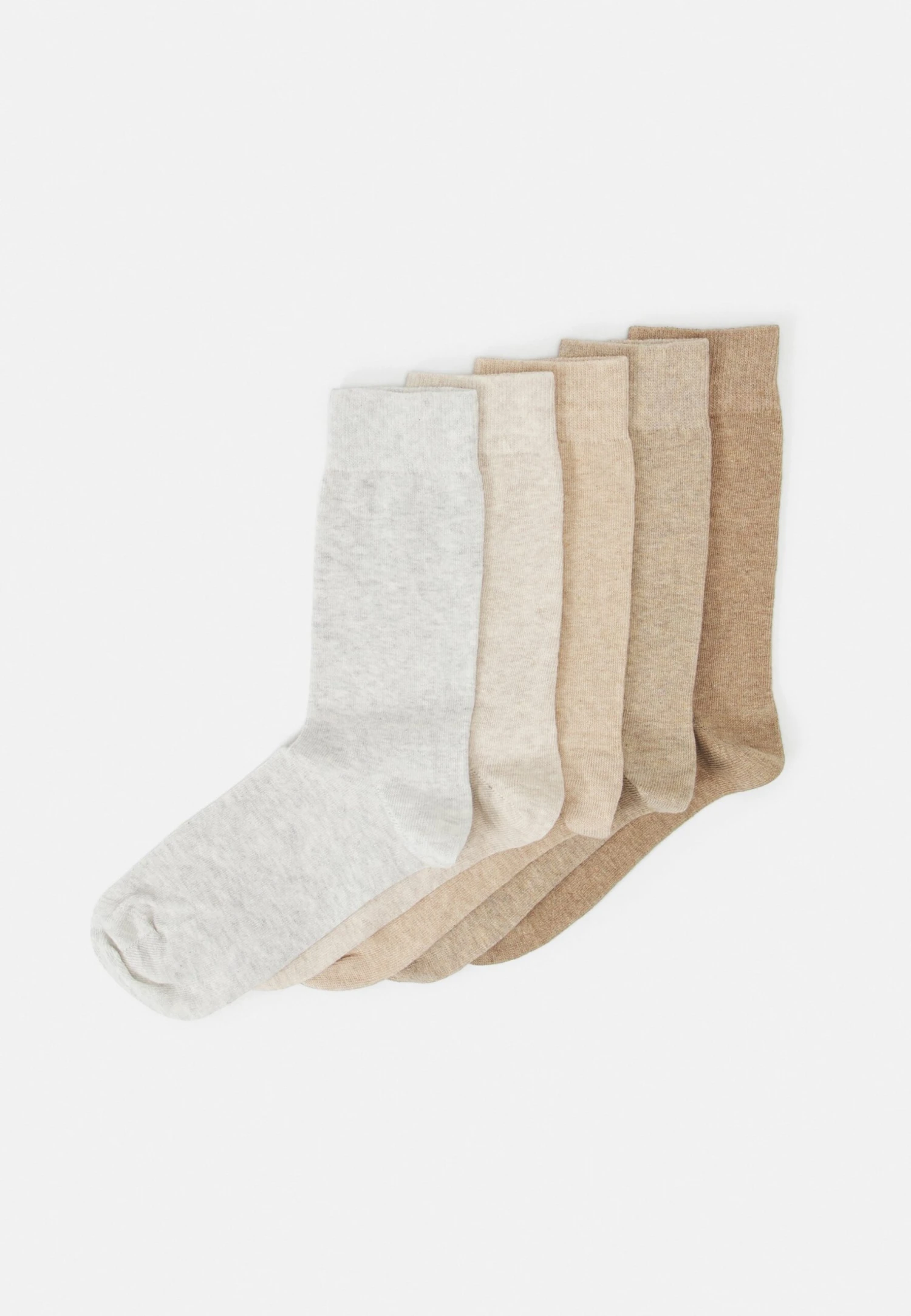Pier One 5Pack - Sokken - Off-White/Beige/Tan 1 Pier One 5Pack - Sokken - Off-White/Beige/Tan