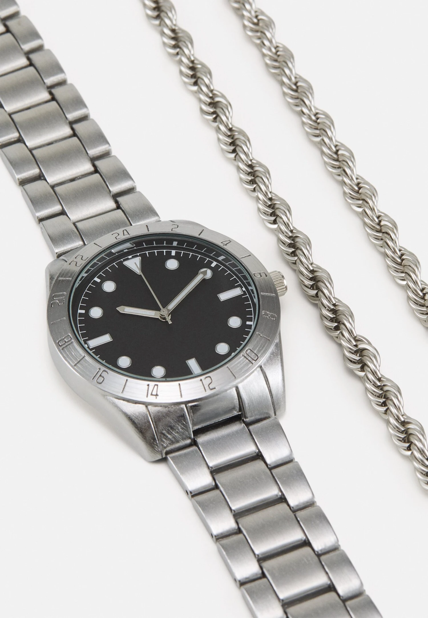 Pier One Set - Ketting - Silver-Coloured/Black 6 Pier One Set - Ketting - Silver-Coloured/Black - Afbeelding 6