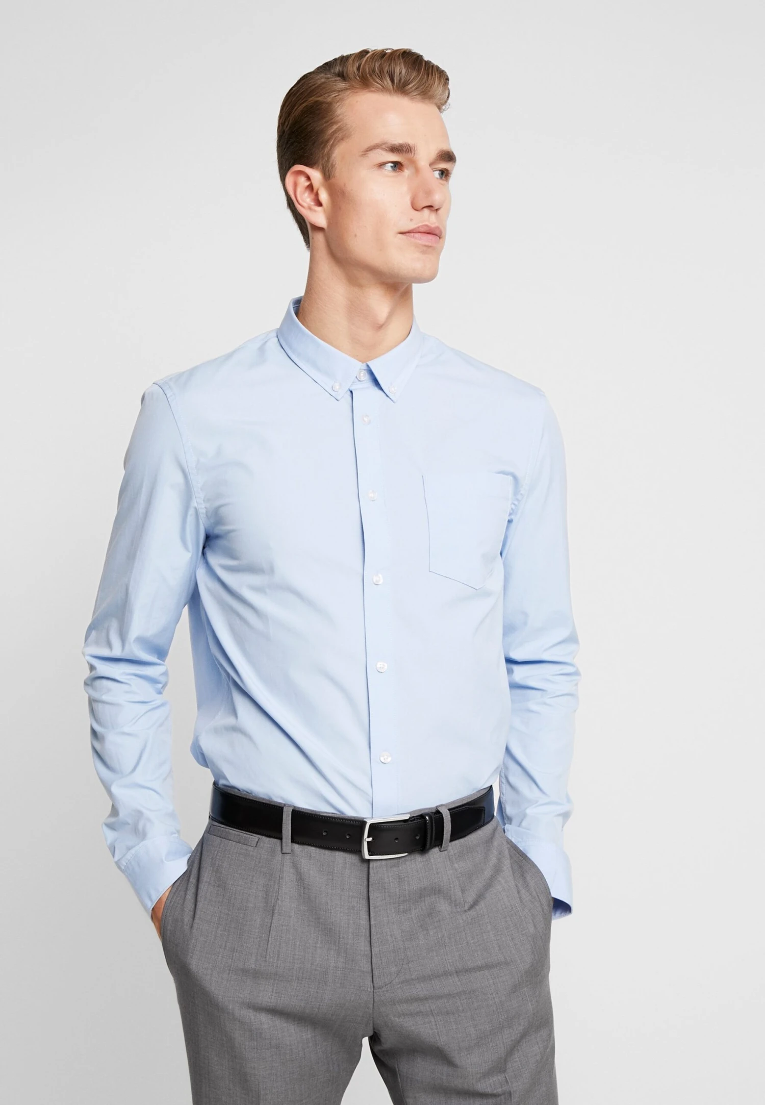 Pier One 2 Pack - Zakelijk Overhemd - White/Light Blue 2 Pier One 2 Pack - Zakelijk Overhemd - White/Light Blue - Afbeelding 2