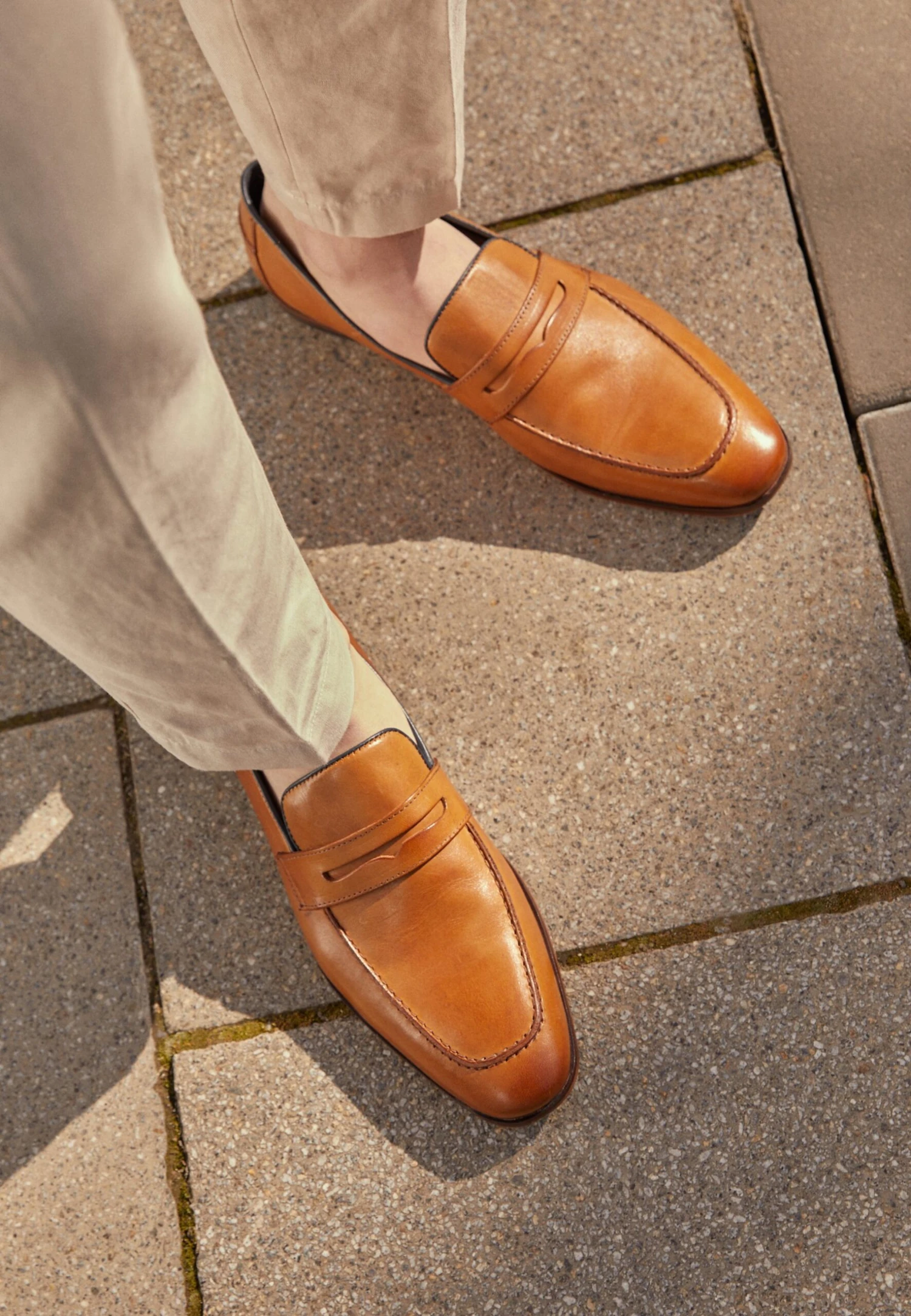 Pier One Leather - Instappers - Camel 2 Pier One Leather - Instappers - Camel - Afbeelding 2