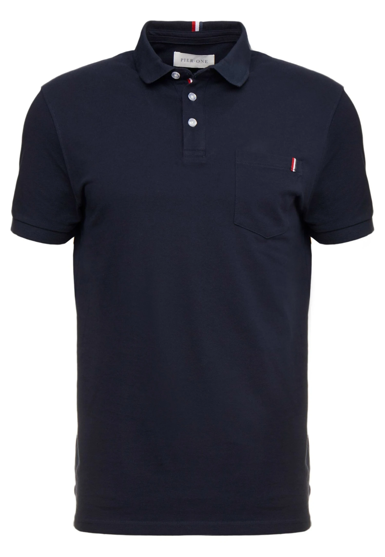 Pier One Tricolore Trim- Poloshirt - Dark Blue 5 Pier One Tricolore Trim- Poloshirt - Dark Blue - Afbeelding 5