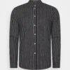 Pier One Flannel Stripes- Overhemd - Dark Grey