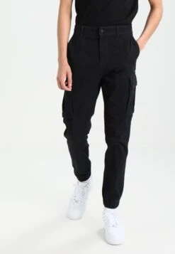 Pier One Cuffed Skinny Trouser- Cargobroek - Black